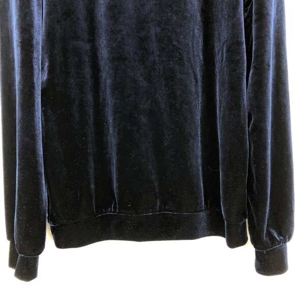 Next Apparel Royal Blue Long Sleeve Velvet Sweatshirt A La Belle Etoile size M - Picture 12 of 15